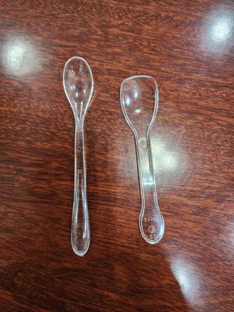 Transparent plastic spoon - 50pcs