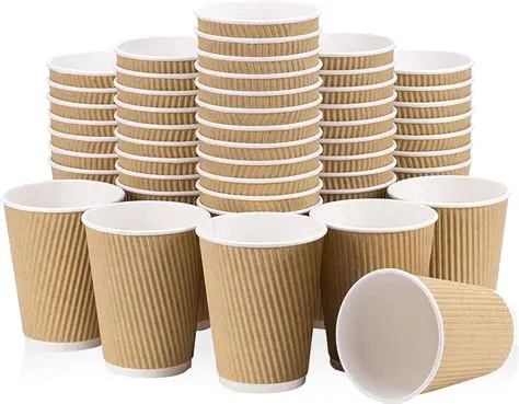 Coffee ripple Cup with Lid - 25 pcs