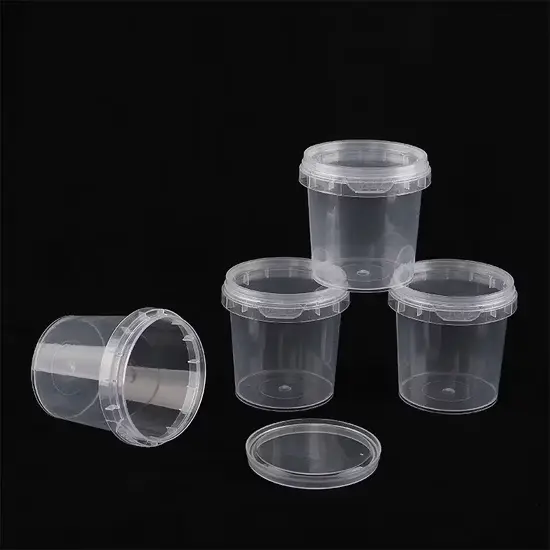 PP Plastic Soup Container with Lid - 50 pcs