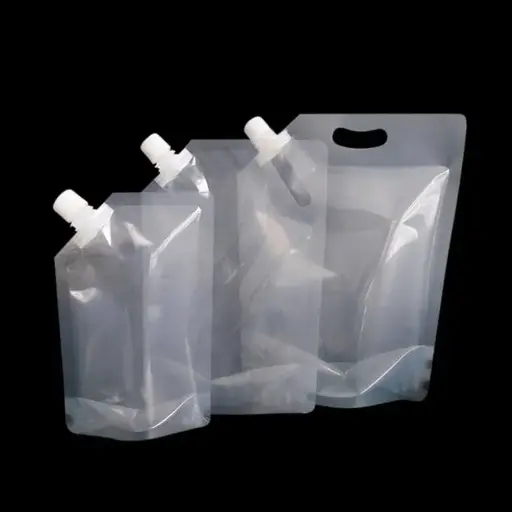 Transparent Plastic Spout Pouches - 100 pcs