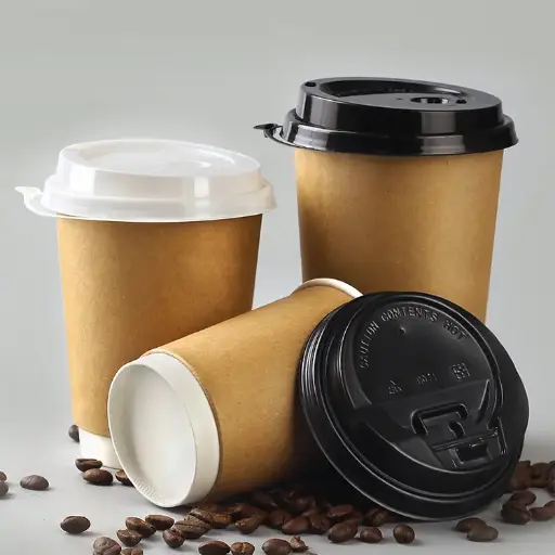 Coffee ripple Cup with Lid - 25 pcs
