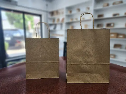 Brown paper bag with twisty handle - 12pcs