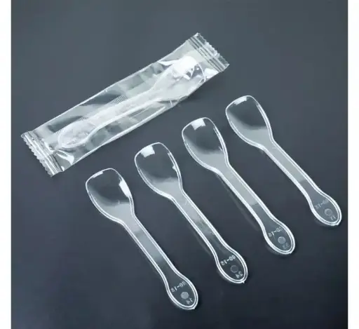 Disposable Plastic Ice Cream Spoon - 50 pcs